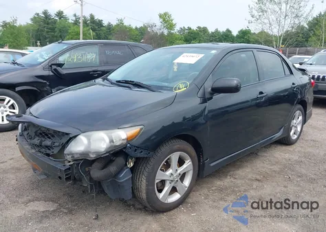 2011 Toyota Corolla S z USA, uszkodzony, nr VIN 2T1BU4EEXBC733044